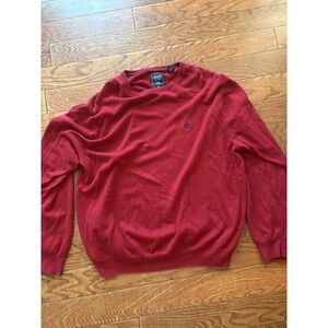 Ralph Lauren Chaps Sweater Mens XL Red Cashmere Pullover Sweatshirt Grandpa Core